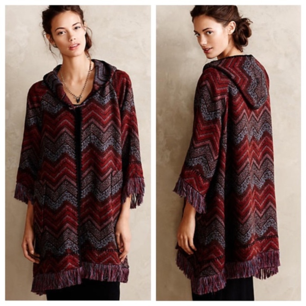 Anthro Hei Hei Mesilla Jacquard Coat